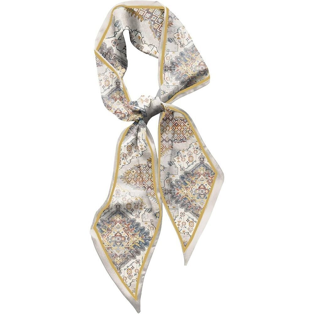 ❤️ Hair Head Scarf Silk Feeling Long Satin Neck Satin Scarves for Handbag Cute